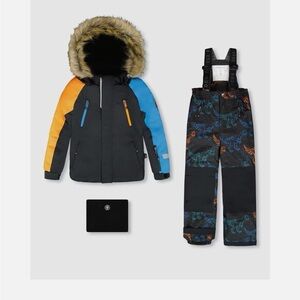 Deux par Deux Colorblock Kids Jacket and Pants Set